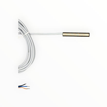 Sensor inductivo m8, pnp, nc, rasante, sn 2mm,con cable [INS-M08-B02PO-2C]