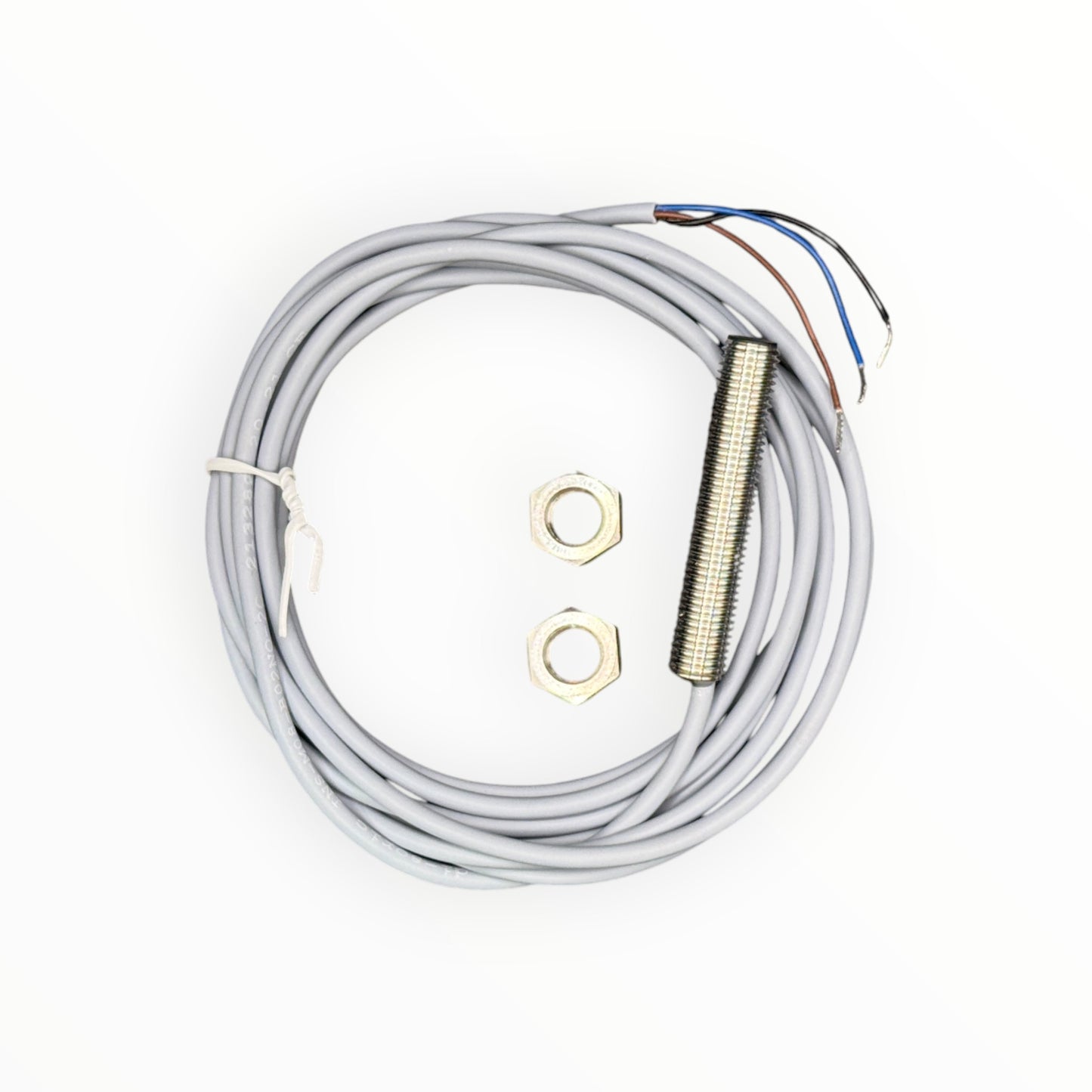 Sensor inductivo m8, npn, nc, rasante, sn 2mm, con cable [INS-M08-B02NO-2C]