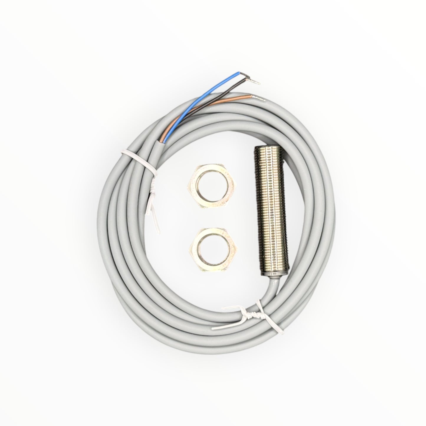 Sensor inductivo m12, npn, no, rasante, sn 4mm,con cable [INS-M12-B04NS-2C]