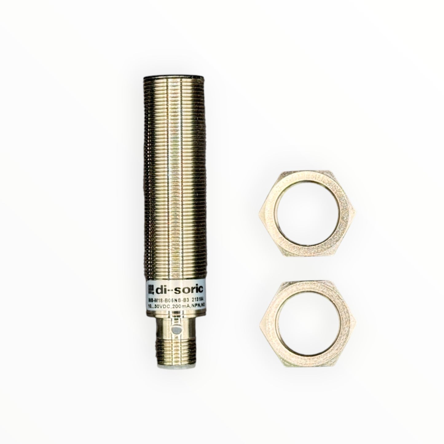 Sensor inductivo m18, npn, no,rasante, sn 5mm, para conector m12/3p [INS-M18-B05NS-B3]