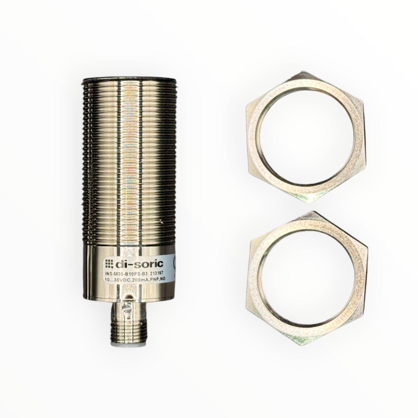 Sensor inductivo m30, pnp, no, rasante,ns 10mm, para conector m12/3p [INS-M30-B10PS-B3]