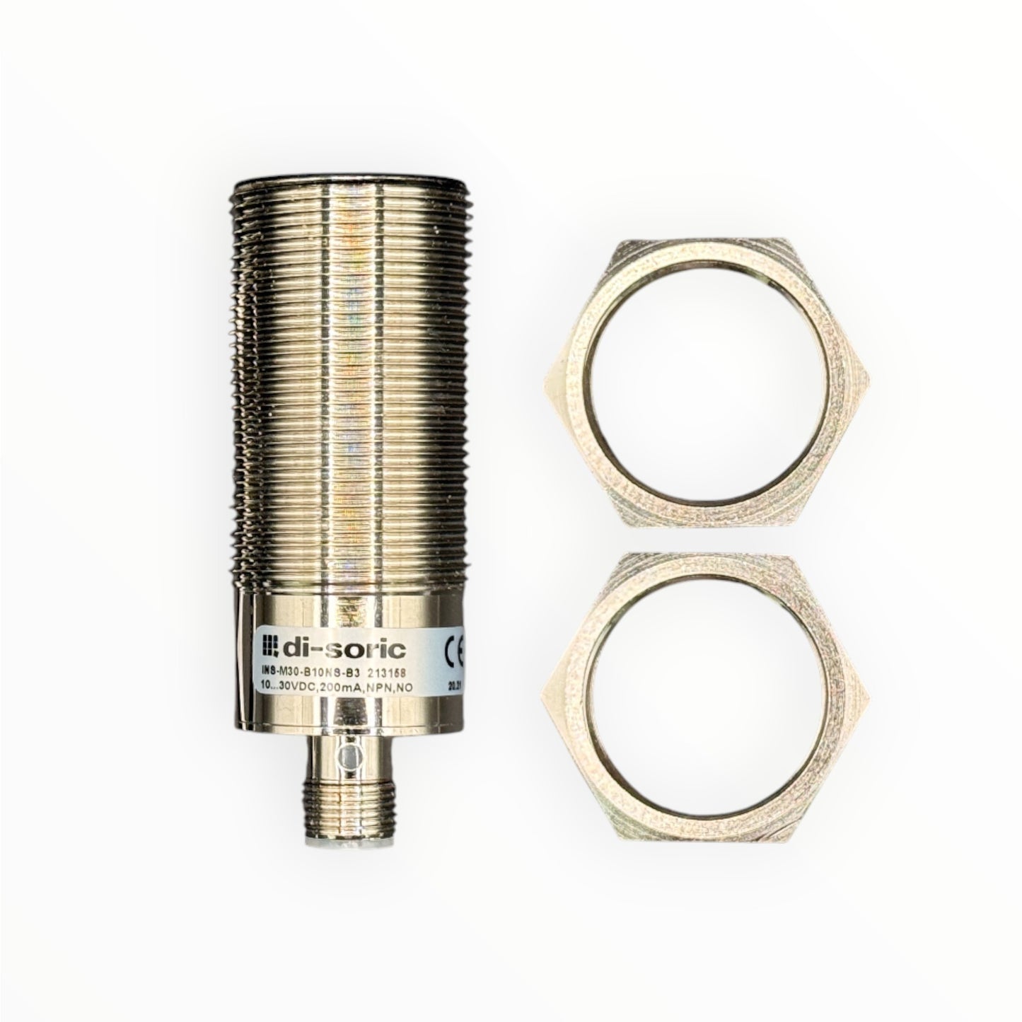 Sensor inductivo m30, npn, no, rasante, sn10mm,para conector m12/3p [INS-M30-B10NS-B3]
