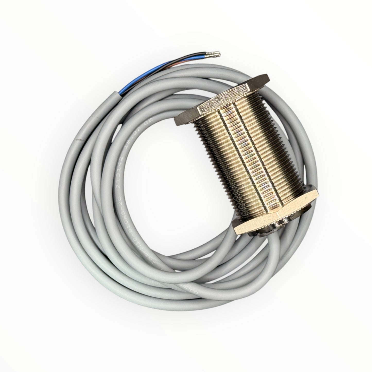 Sensor inductivo m30, npn, no, rasante,ns 10mm, con cable [INS-M30-B10NS-2C]