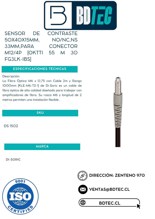 Fibra optica, m6 x 0,75 [KLE-M6-T2-1]
