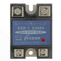 Relé de estado sólido monofásico 80 A, control 3-32 VDC, carga 24-480 VAC