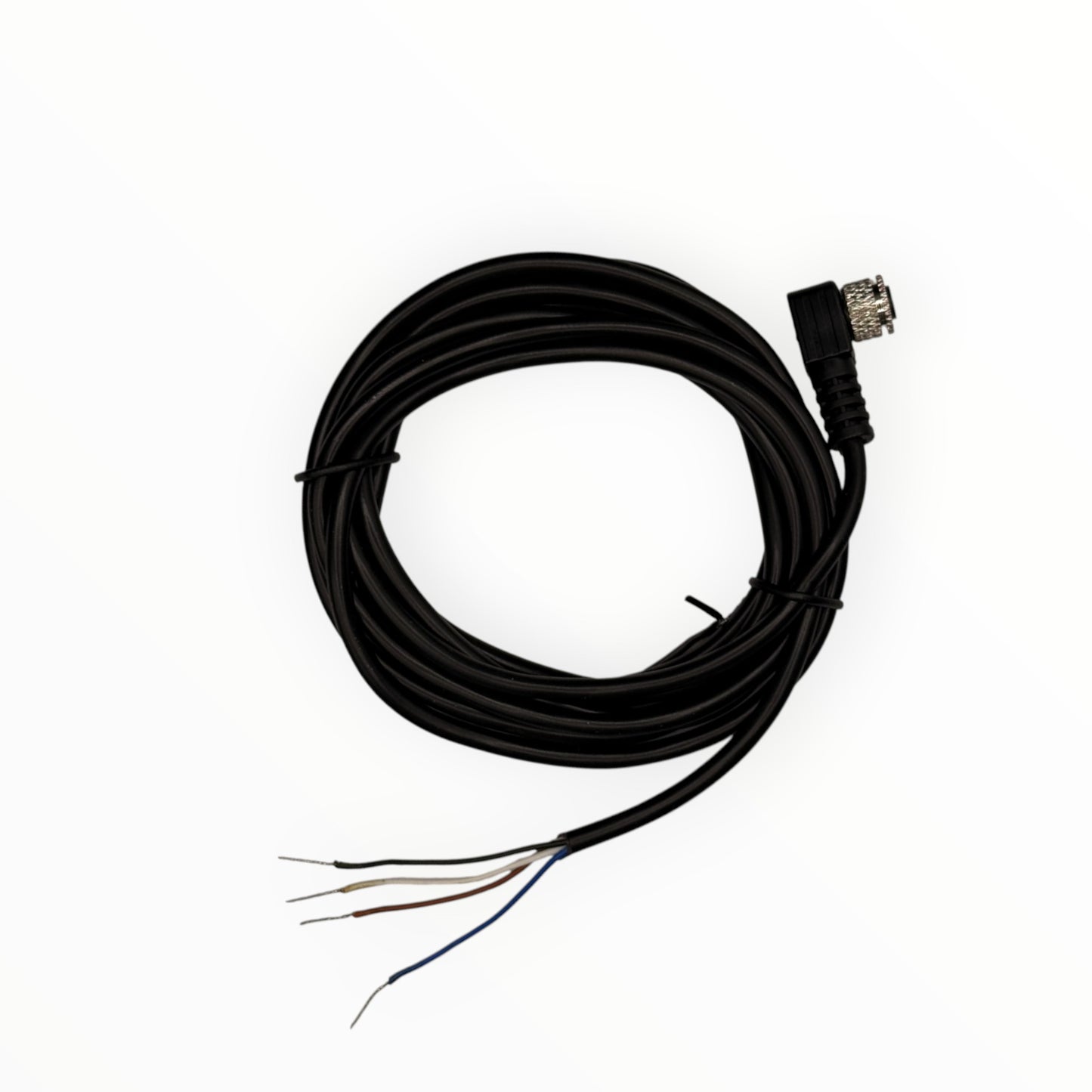 Cable conector de inyector m8, hembra, curvo, 4 polos, 4 hilos, 2m [C8-L-F-4A]