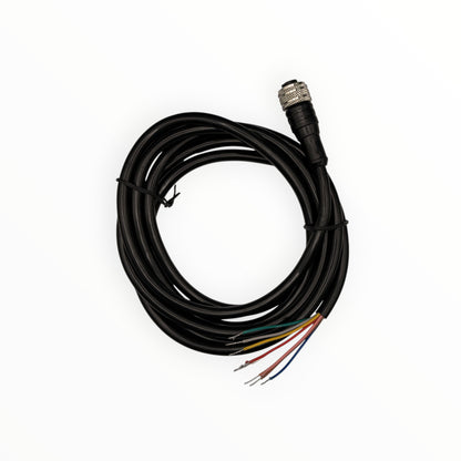 Cable conector de inyector m12, hembra, recto, 8 polos, 8 hilos, 2m [C12-I-F-8A]