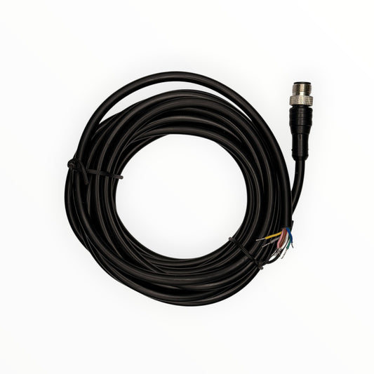 Cable conector m12, macho, recto, 8 pines 8 hilos con cable de 5m [C12-I-M-8A-5M] - SKU: IB 1006 — Automatización Industrial Chile | BDTEC