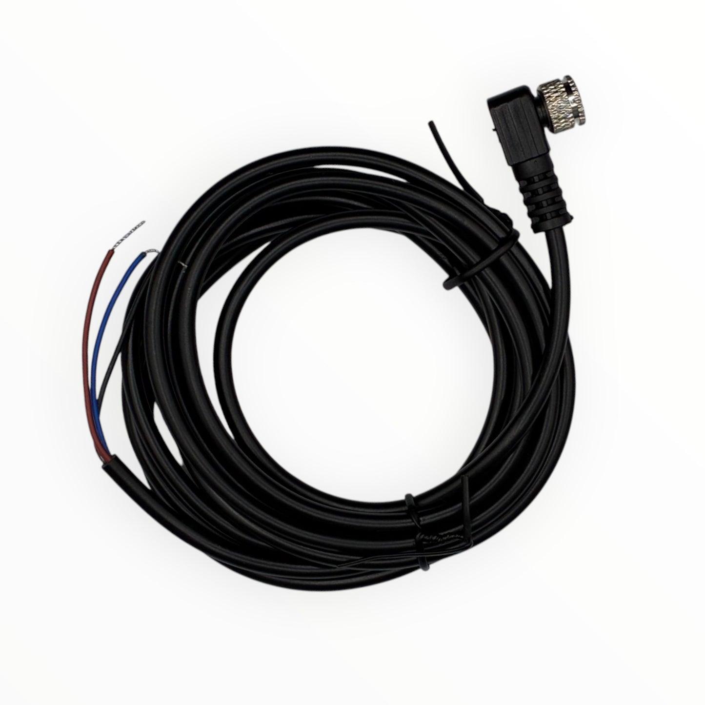 Cable conector de inyector m8, hembra, 90 grados, 3 polos, 3 hilos, 2m [C8-L-F-3A]