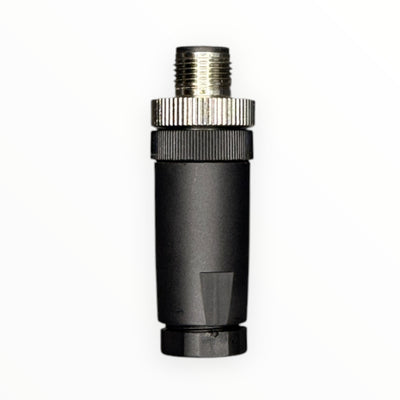 [C12-I-M-5A-P] CONECTOR ARMABLE M12, MACHO, RECTO, 5 PINES