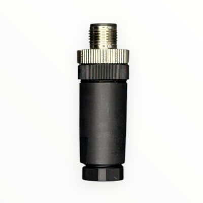 [C12-I-M-8A-P] CONECTOR ARMABLE M12, MACHO, RECTO, 8 PINES