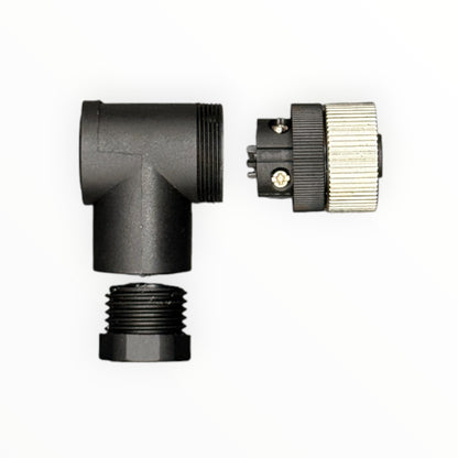 Conector armable m12, hembra, 90 grados, 4 pines [C12-L-F-4A-P] - SKU: IB 1023 — Automatización Industrial Chile | BDTEC