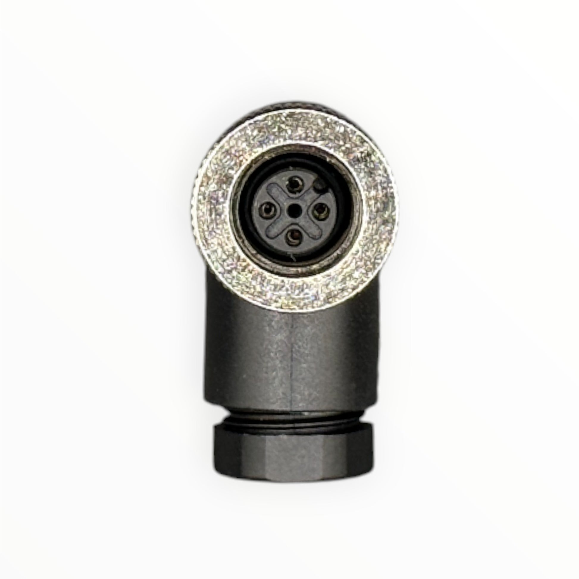 Conector armable m12, hembra, 90 grados, 4 pines [C12-L-F-4A-P] - SKU: IB 1023 — Automatización Industrial Chile | BDTEC