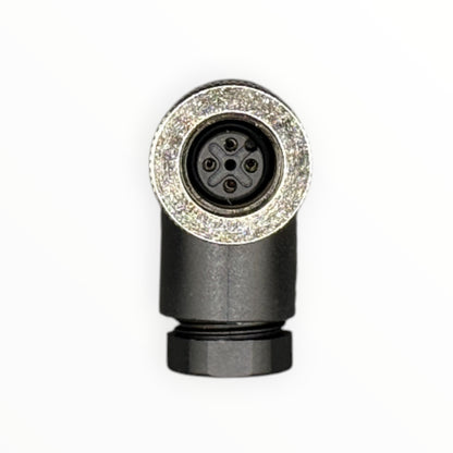Conector armable m12, hembra, 90 grados, 4 pines [C12-L-F-4A-P] - SKU: IB 1023 — Automatización Industrial Chile | BDTEC