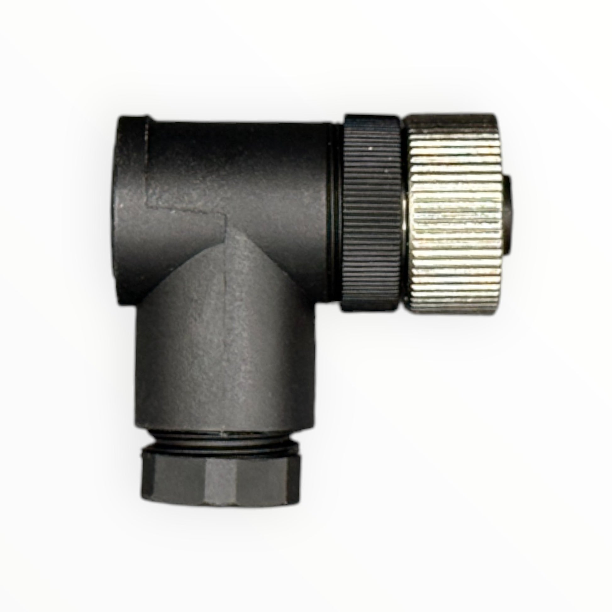 Conector armable m12, hembra, 90 grados, 4 pines [C12-L-F-4A-P] - SKU: IB 1023 — Automatización Industrial Chile | BDTEC