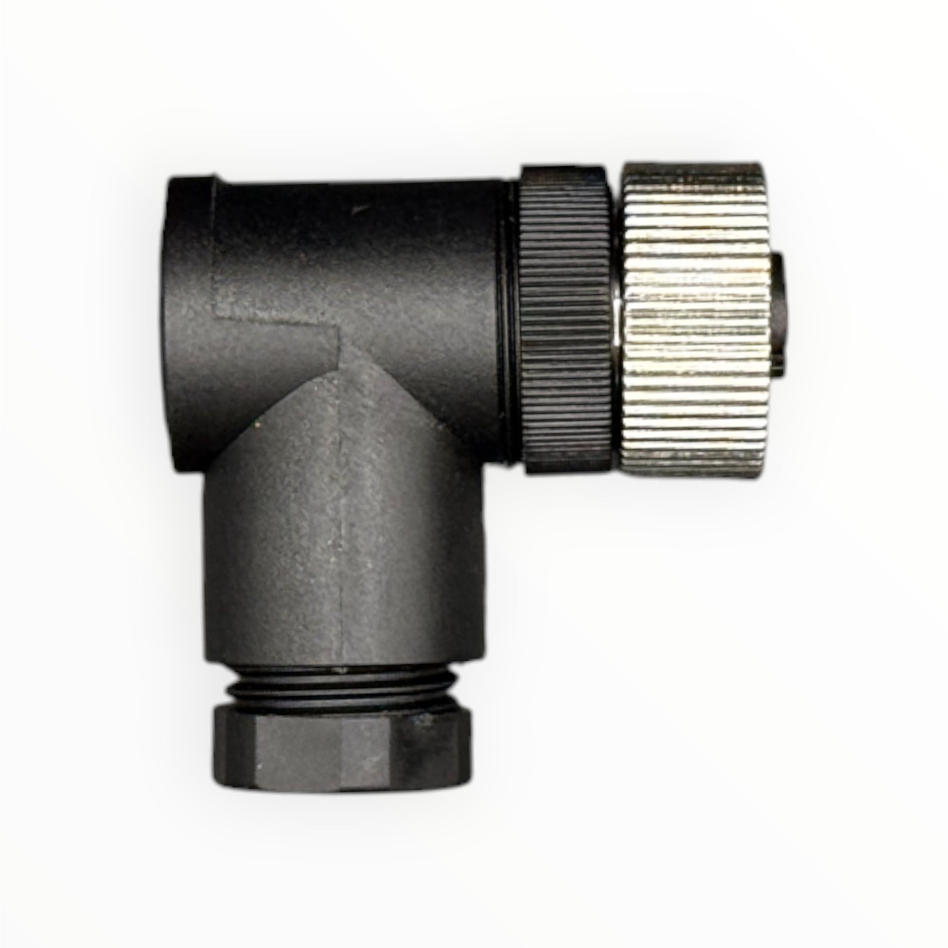 Conector armable m12, hembra, 90 grados, 5 pines [C12-L-F-5A-P] - SKU: IB 1024 — Automatización Industrial Chile | BDTEC