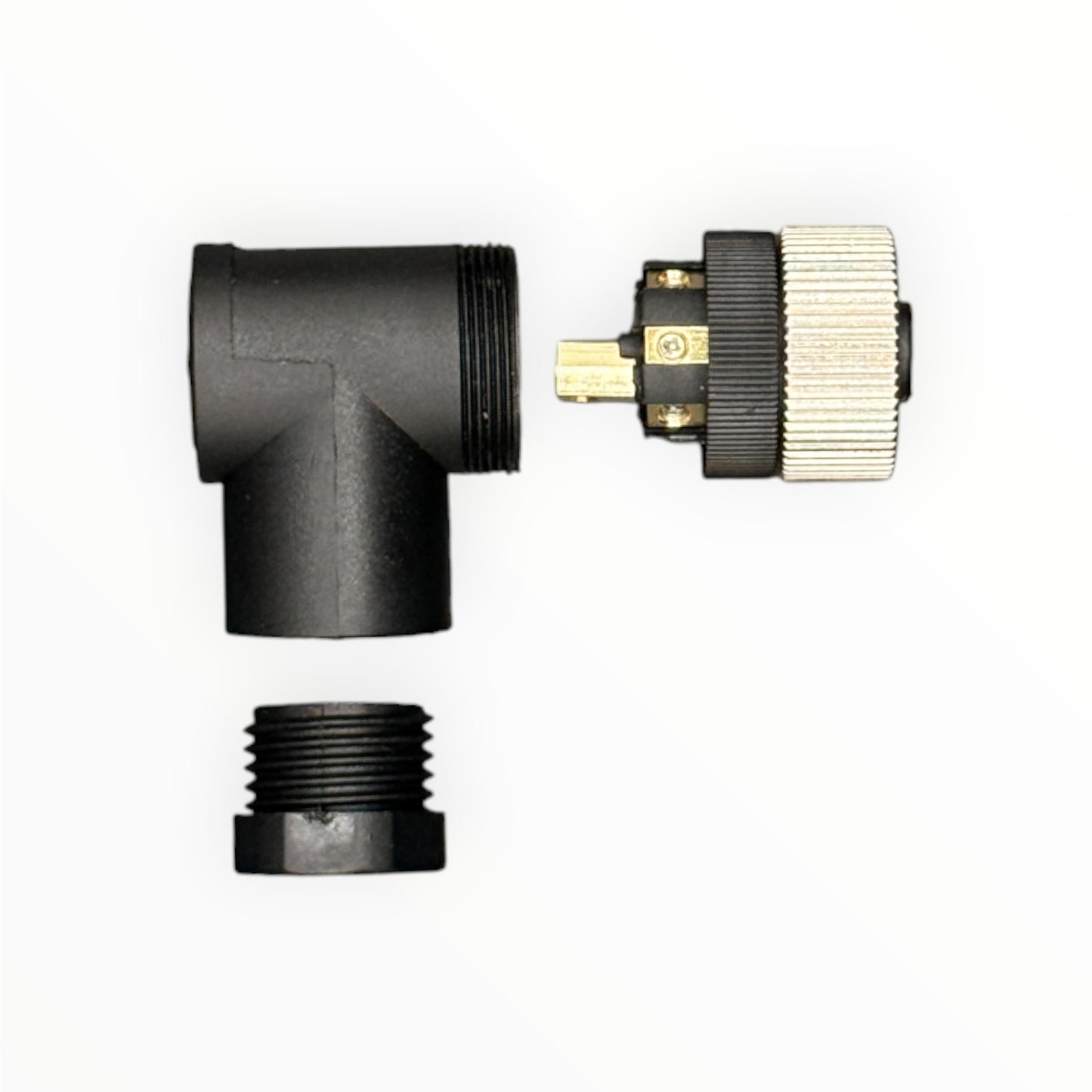 Conector armable m12, hembra, 90 grados, 8 pines [C12-L-F-8A-P] - SKU: IB 1025 — Automatización Industrial Chile | BDTEC