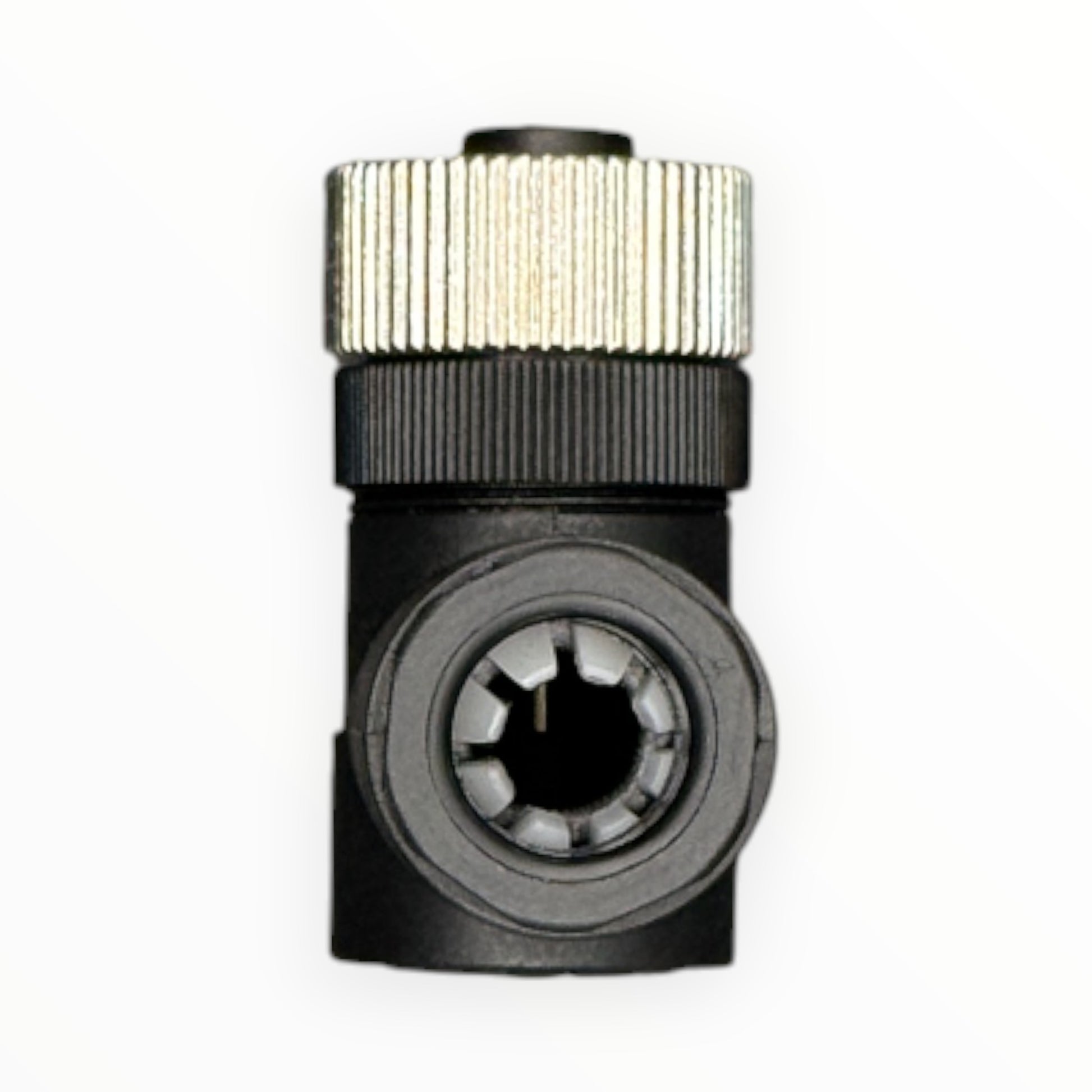 Conector armable m12, hembra, 90 grados, 8 pines [C12-L-F-8A-P] - SKU: IB 1025 — Automatización Industrial Chile | BDTEC