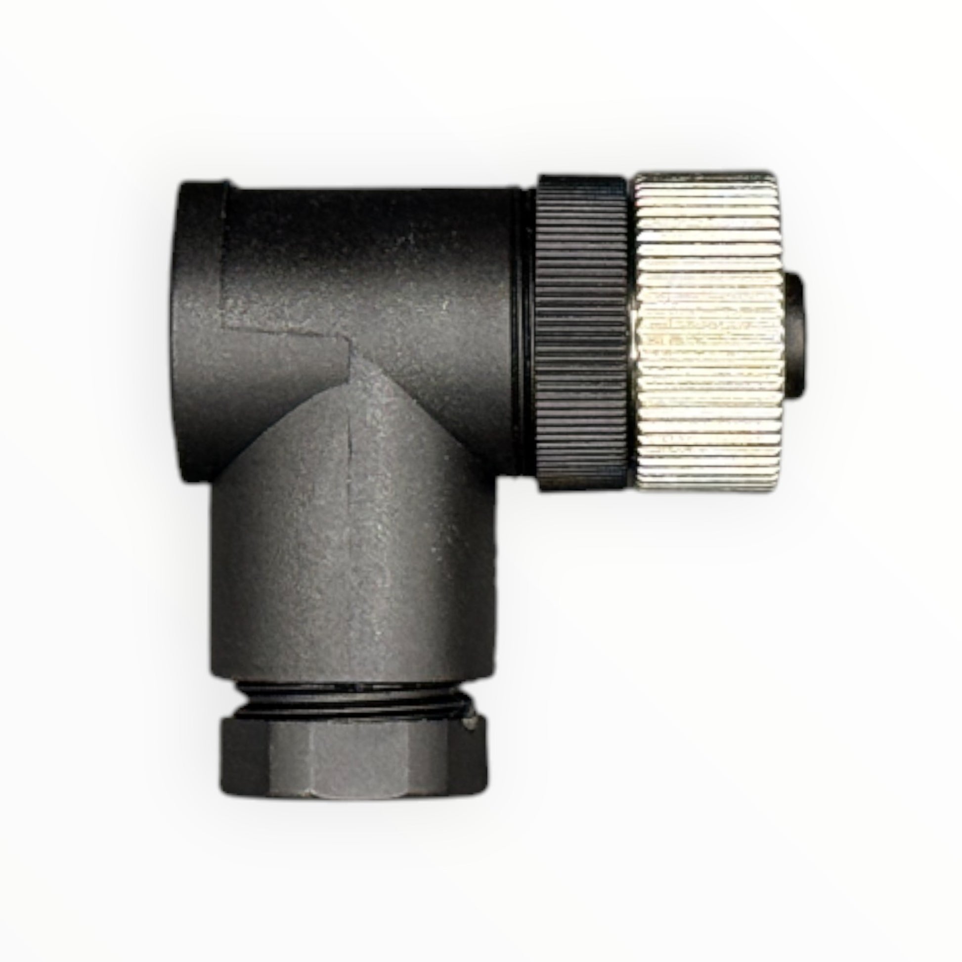 Conector armable m12, hembra, 90 grados, 8 pines [C12-L-F-8A-P] - SKU: IB 1025 — Automatización Industrial Chile | BDTEC