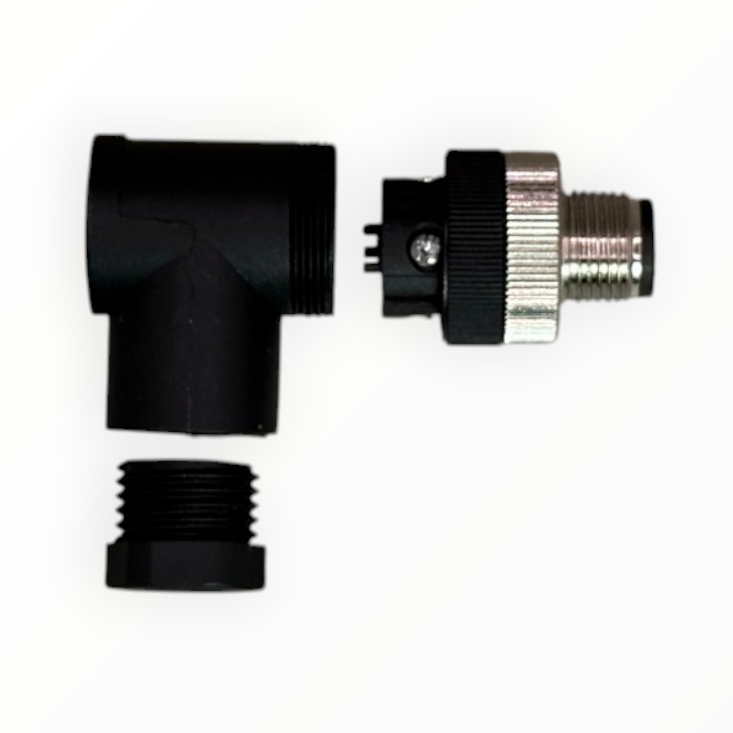 Conector armable m12, macho, 90 grados, 4 pines [C12-L-M-4A-P]
