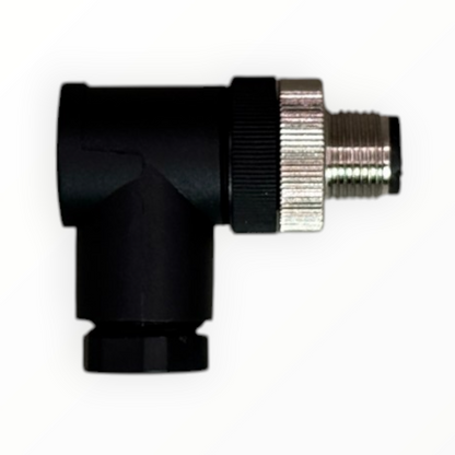 Conector armable m12, macho, 90 grados, 4 pines [C12-L-M-4A-P]