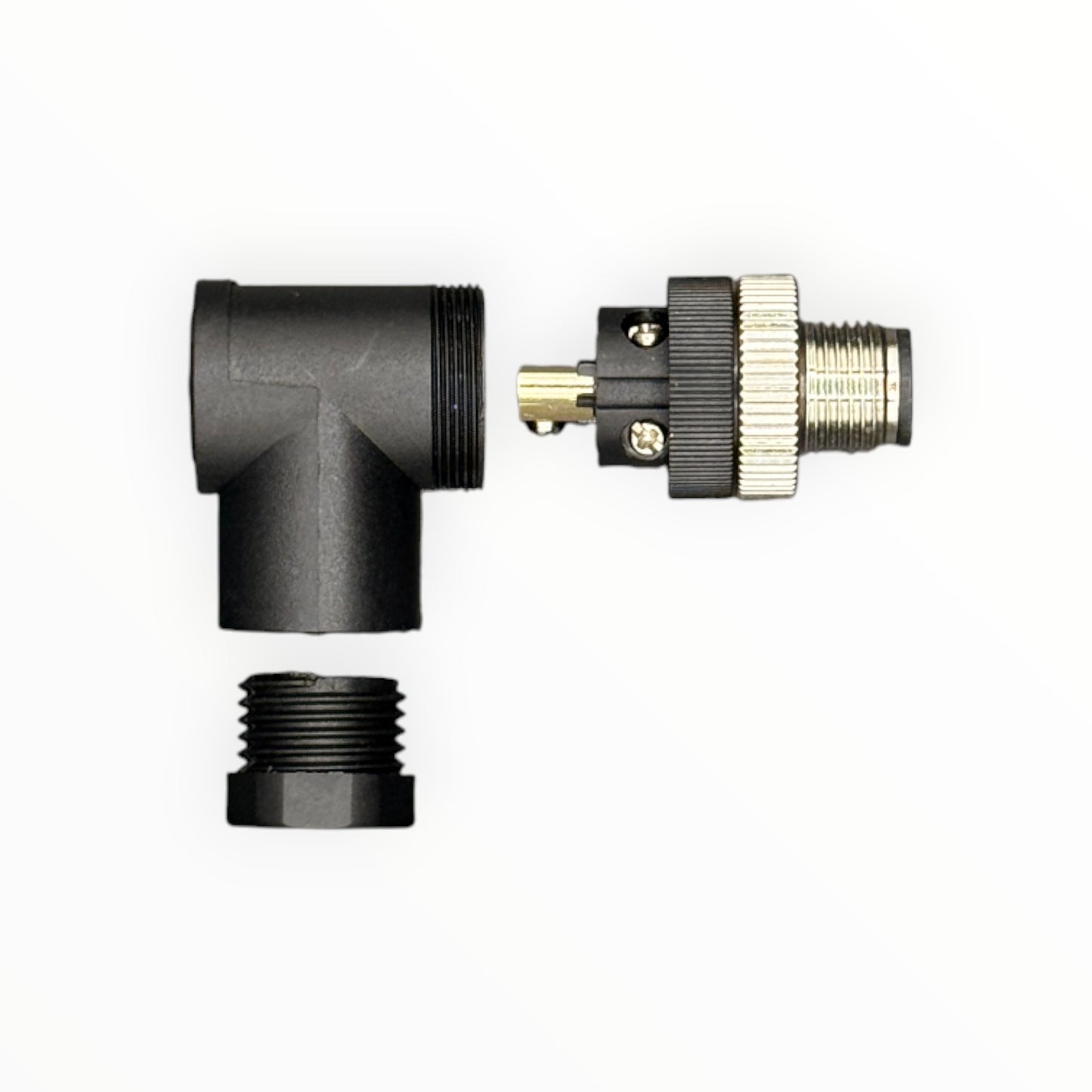 Conector armable m12, macho, 90 grados, 5 pines [C12-L-M-5A-P]