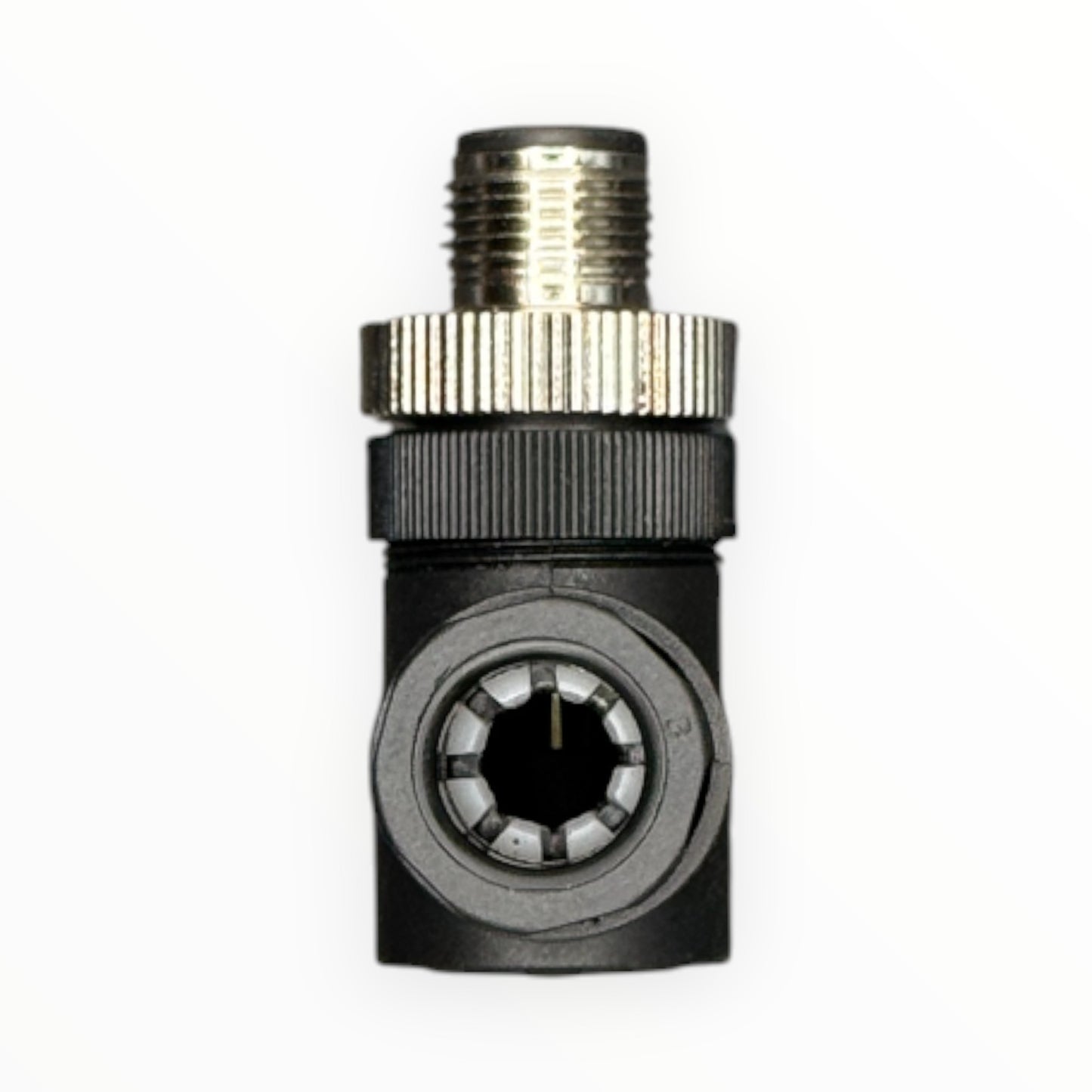 Conector armable m12, macho, 90 grados, 8 pines [C12-L-M-8A-P] - SKU: IB 1028 — Automatización Industrial Chile | BDTEC
