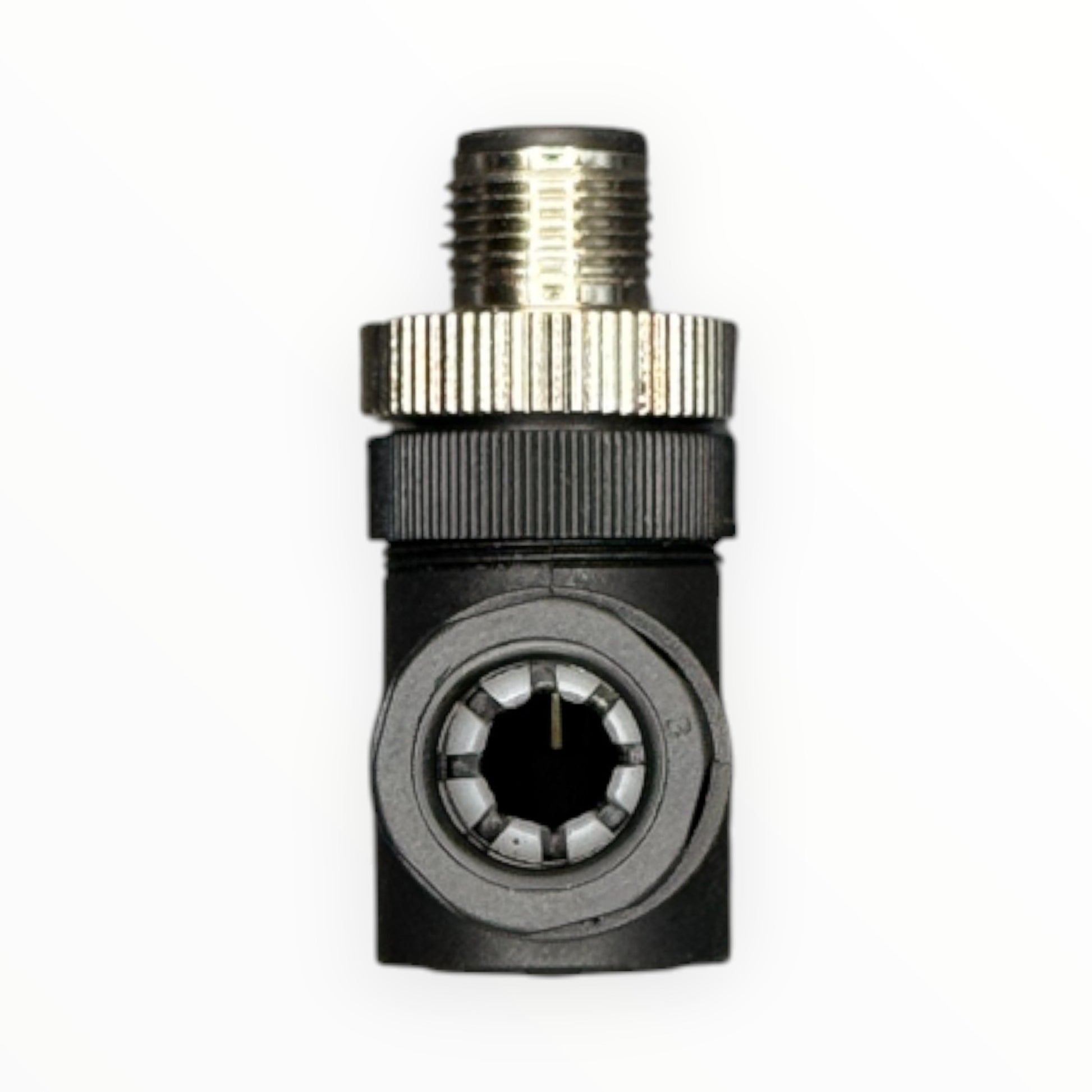 Conector armable m12, macho, 90 grados, 8 pines [C12-L-M-8A-P] - SKU: IB 1028 — Automatización Industrial Chile | BDTEC