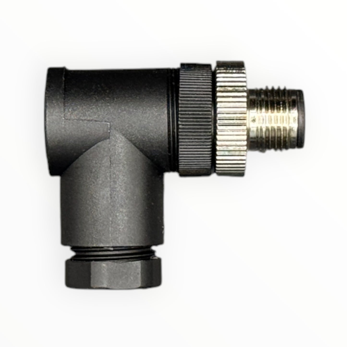 Conector armable m12, macho, 90 grados, 8 pines [C12-L-M-8A-P] - SKU: IB 1028 — Automatización Industrial Chile | BDTEC