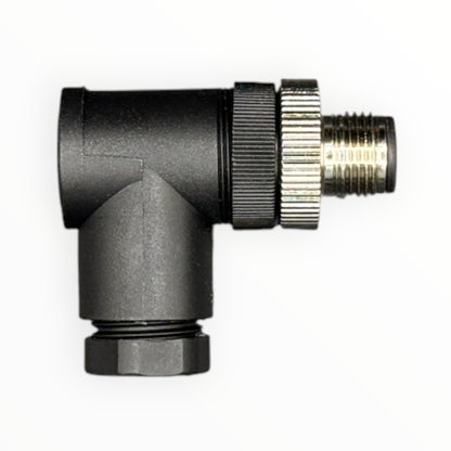 Conector armable m12, macho, 90 grados, 8 pines [C12-L-M-8A-P] - SKU: IB 1028 — Automatización Industrial Chile | BDTEC