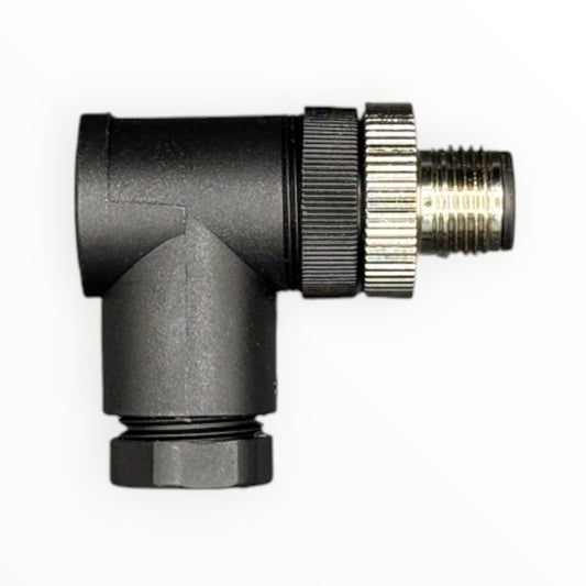 Conector armable m12, macho, 90 grados, 8 pines [C12-L-M-8A-P] - SKU: IB 1028 — Automatización Industrial Chile | BDTEC