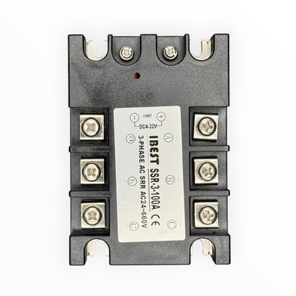 Rele de estado solido trifasico, ac100a, entrada dc3~32v, voltaje de control ac 24~660v [SSR-3-100A] - SKU: IB 1106 — Automatización Industrial Chile | BDTEC