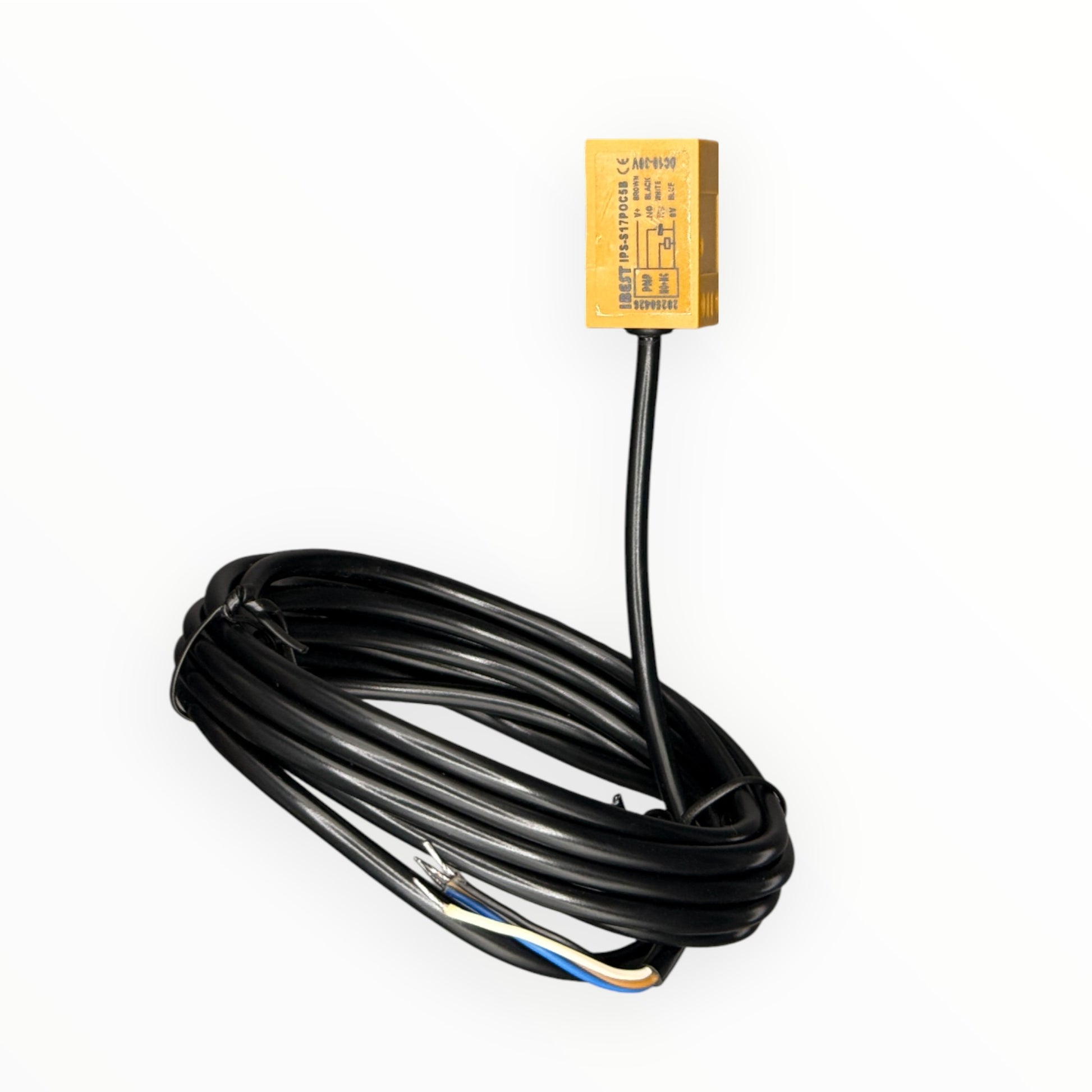 Sensor de proximidad inductivo, forma cuadrada s17, pnp, no+nc, rasante 5mm,10-30vdc, con cable de 2 metros [IPS-S17POC5B] - SKU: IB 1300 — Automatización Industrial Chile | BDTEC