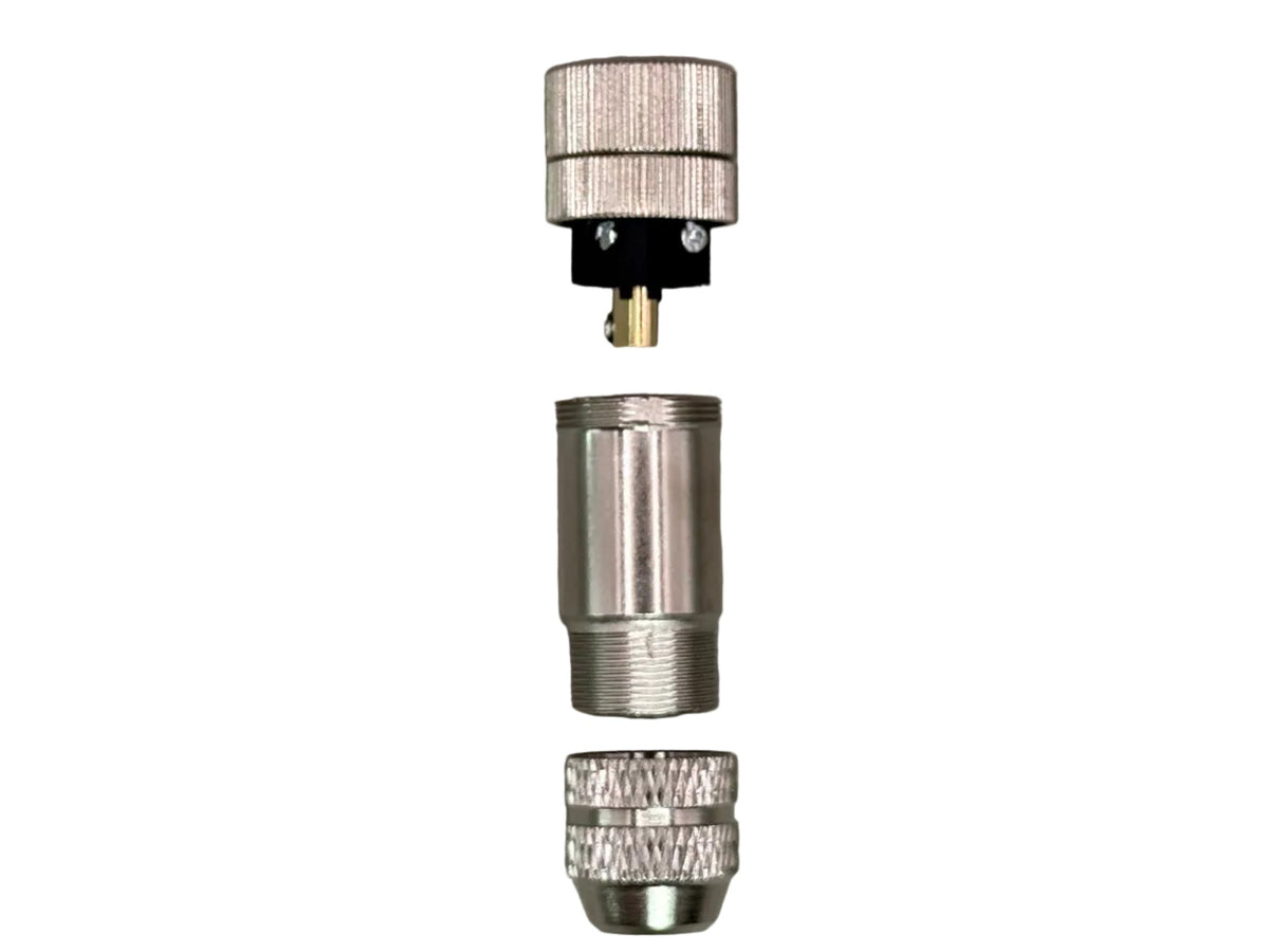 Conector hembra M12 de 5 pines, código b, metálico blindado