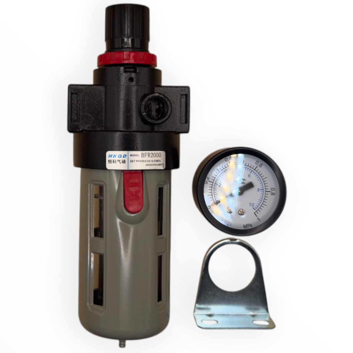 Filtro regulador de aire 1/4" con manómetro Genérico BFR2000