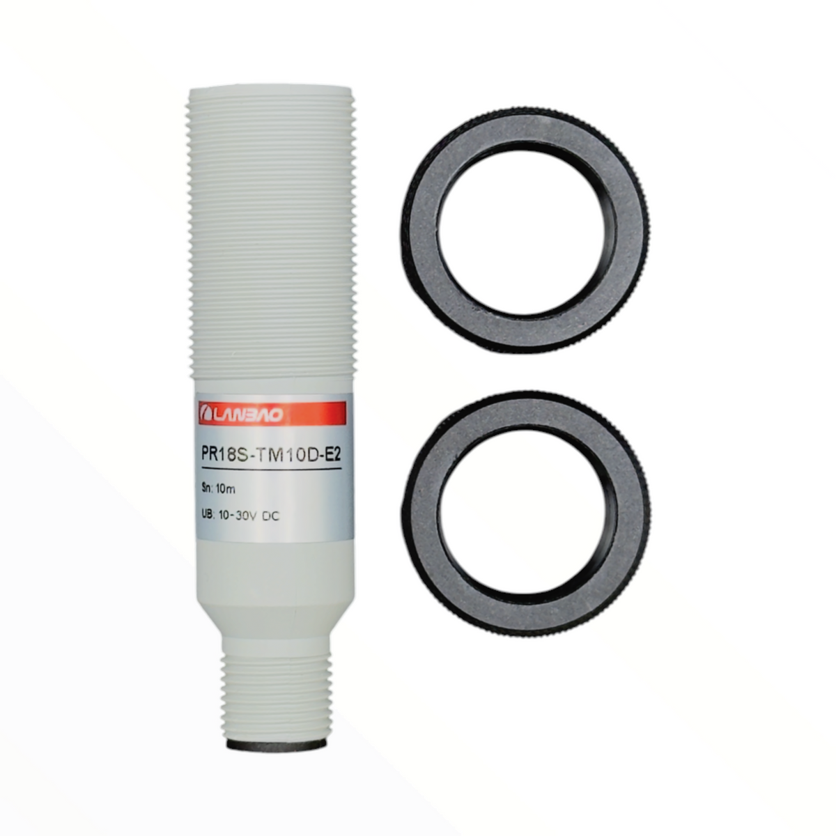 Sensor de barrera M18 NPN NO+NC sensado 10m conector M12 Lanbao PR18S-TM10DNR-E2 - vista 2