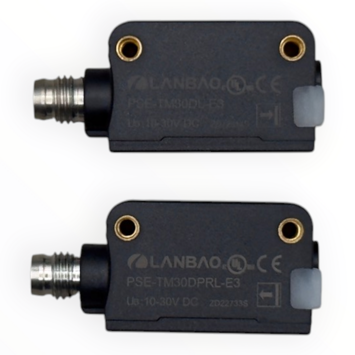 Sensor de barrera láser PNP NO+NC sensado 30m conector M8 Lanbao PSE-TM30DPRL-E3 - vista 2