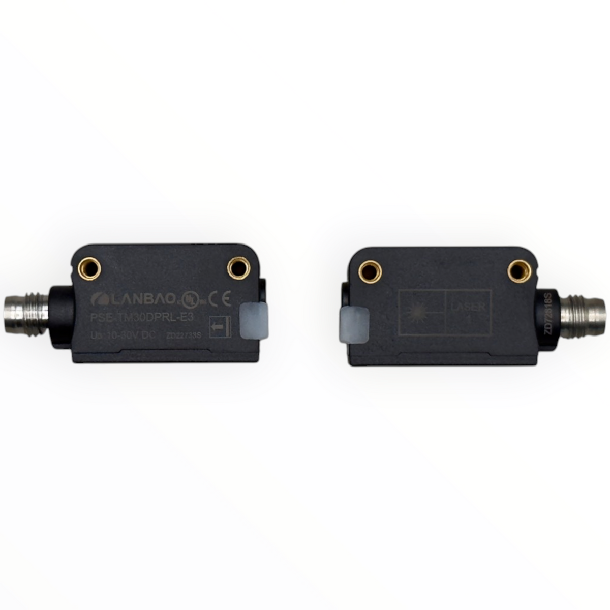 Sensor de barrera láser PNP NO+NC sensado 30m conector M8 Lanbao PSE-TM30DPRL-E3 - vista 4