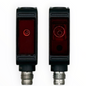 Sensor de barrera láser PNP NO+NC sensado 30m conector M8