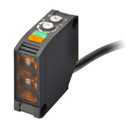 Sensor difuso ,cuadrado, ns 2,5m, 24v, cuerpo plastico, pnp, cable 2 m. [E3JK-DP11 2M] - SKU: OM 1004 — Automatización Industrial Chile | BDTEC