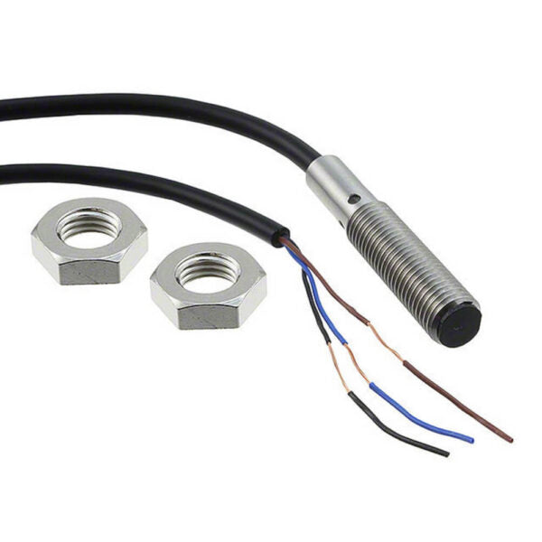 Sensor inductivo, m8, rasante, sn 2mm, 24v, cuerpo de acero inoxidable, npn, no, cable 2m. [E2B-S08KS02-WP-C1]