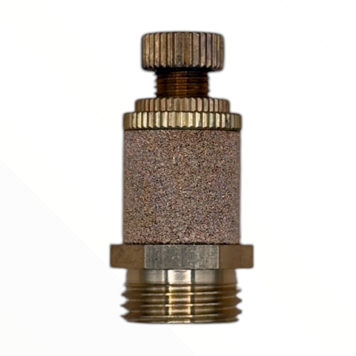 Silenciador neumático de bronce 1/2" NPT regulable Genérico