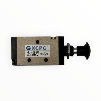 Valvula neumatica 5/2 conex 1/4" mando tirador [4R210-08]