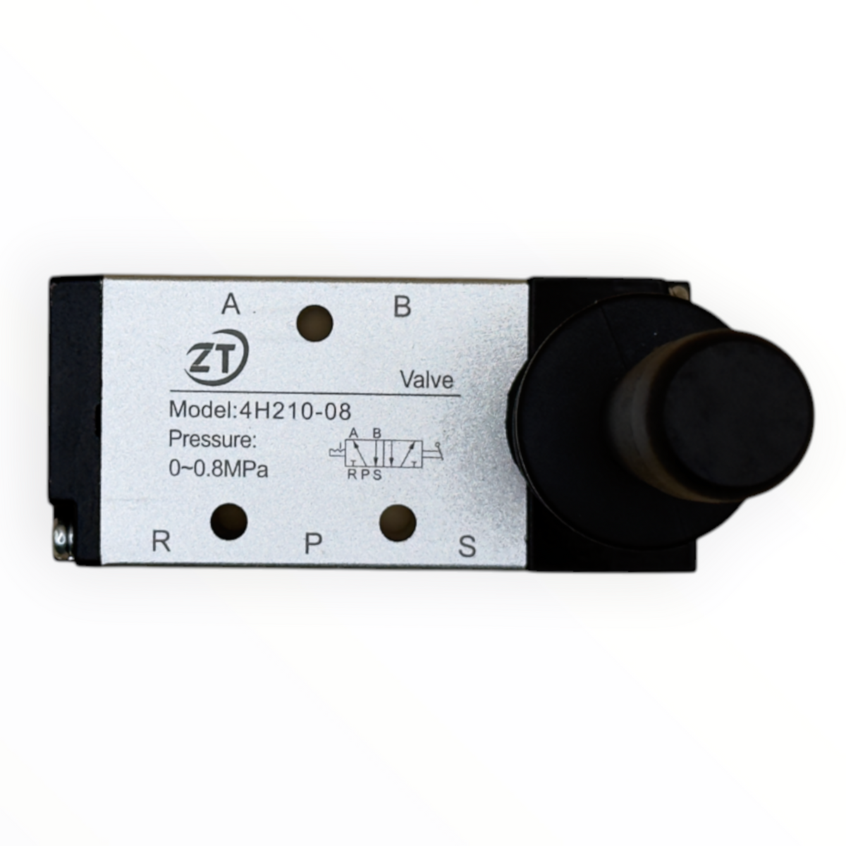 Válvula neumática 5/2 conexión 1/4" mando palanca con bloqueo ZT 4H210-08-L - vista 4