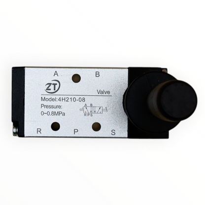 Válvula neumática 5/2 conexión 1/4" mando palanca con bloqueo ZT 4H210-08-L - vista 4