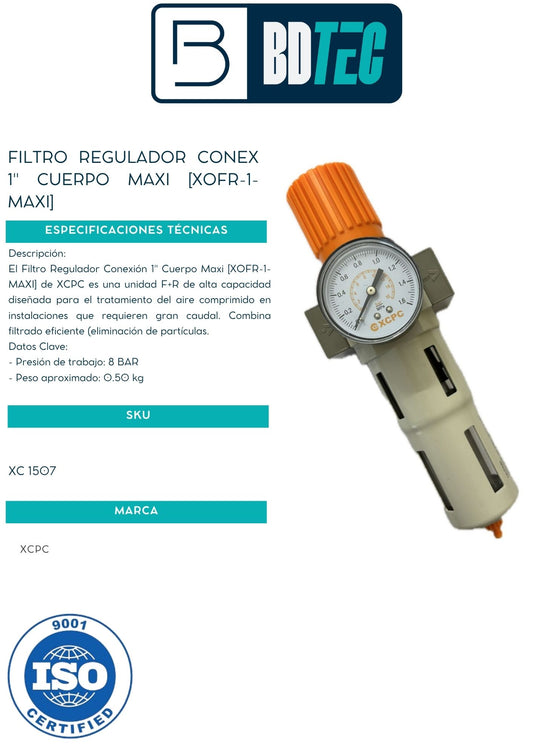 Filtro regulador conex 1" cuerpo maxi [XOFR-1-MAXI]