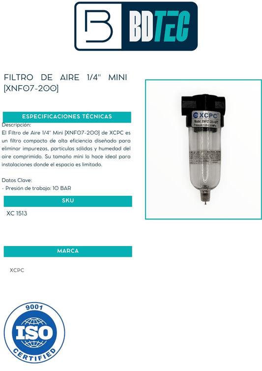 Filtro de aire 1/4" mini [XNF07-200]
