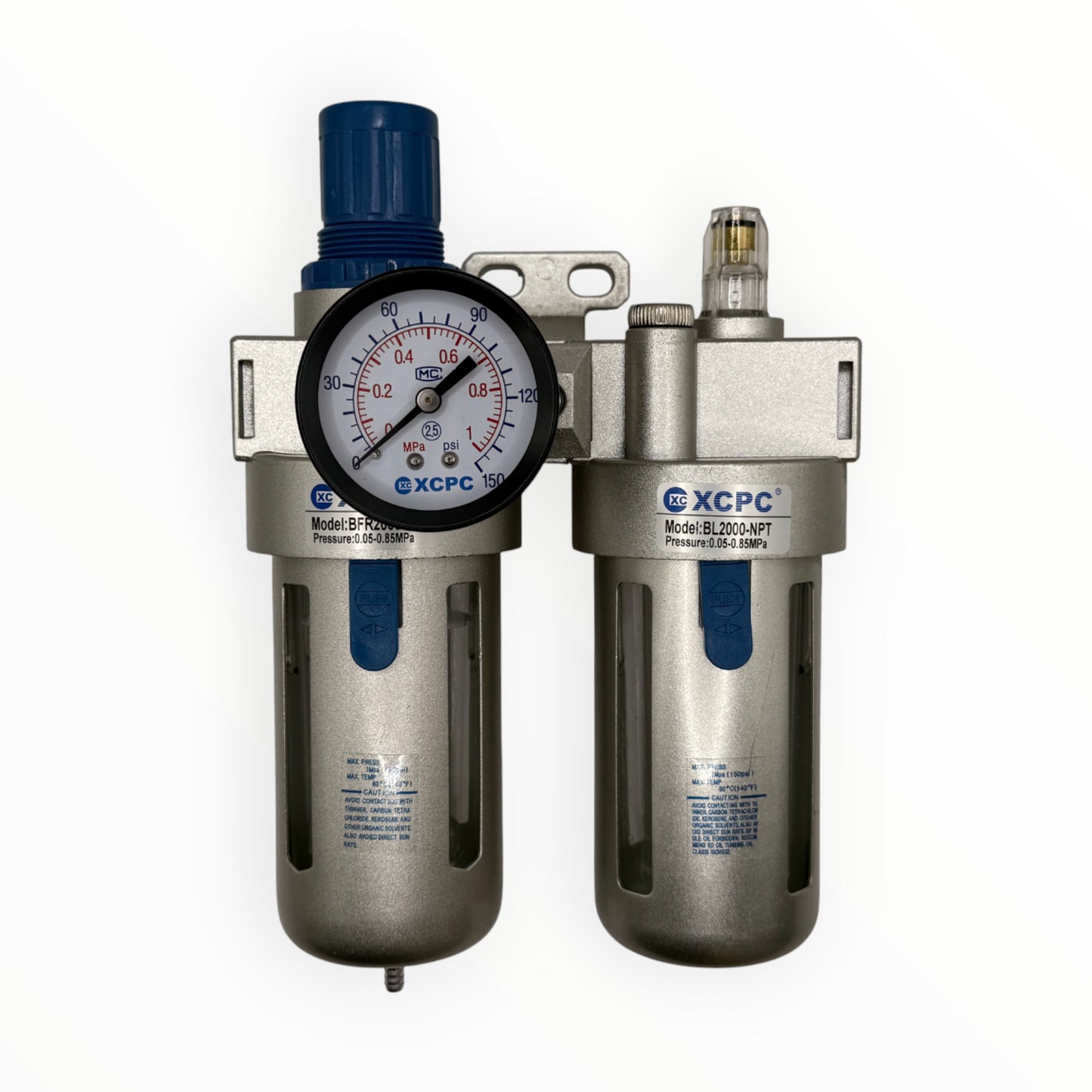 Filtro regulador lubricador 1/4" 2 cuerpos [BFC2000] - SKU: XC 1515 — Automatización Industrial Chile | BDTEC