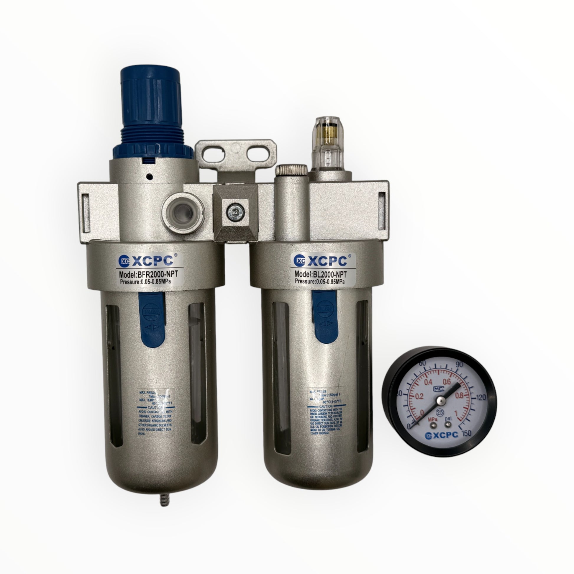 Filtro regulador lubricador 1/4" 2 cuerpos [BFC2000] - SKU: XC 1515 — Automatización Industrial Chile | BDTEC
