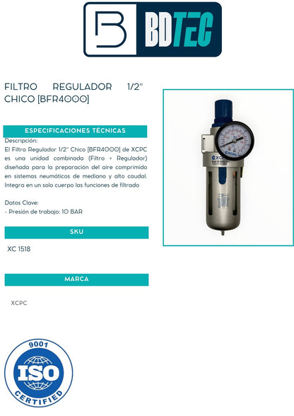 Filtro regulador 1/2" chico [BFR4000]